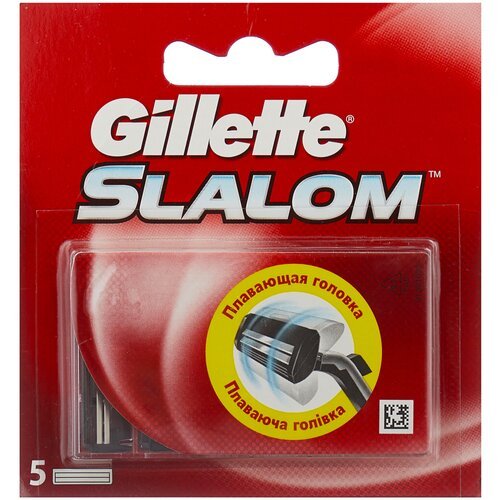 Сменные кассеты Gillette Slalom, красный, 5 шт.