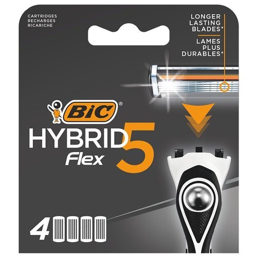 Сменные кассеты Bic 5 Flex Hybrid, 4 шт.