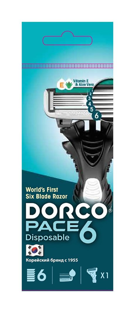 Dorco Pace 6 Blade Disposable Razor